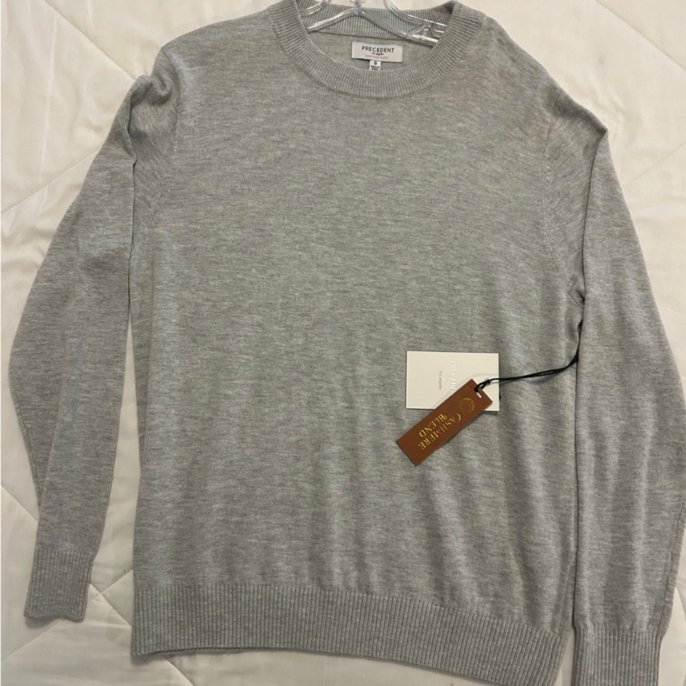 Cashmere Precedent Los Angeles Sweater Men S Pull Over Gray NWT
